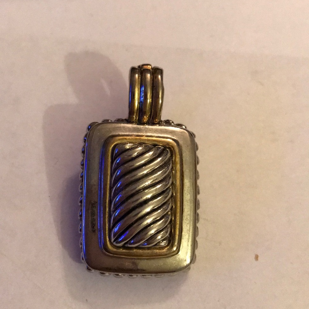 Tow tone silver pendent